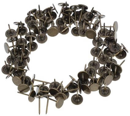 Hemobllo 100pezzi Chiodi Da Tappezzeria in Inossidabile Puntine Testa Per Legno e Mobili Chiodi Decorativi Per Pareti e Progetti Fai Da Te