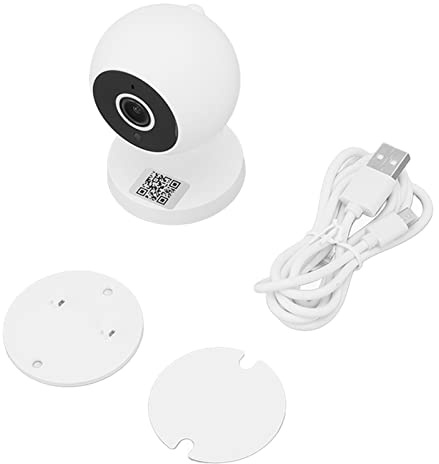 Caméra WiFi 360 degrés Haute définition, Fonction vocale bidirectionnelle, Infrarouge, Vue Nocturne Sombre, caméra Intelligente pour la Maison, Le Bureau, la Chambre de bébé