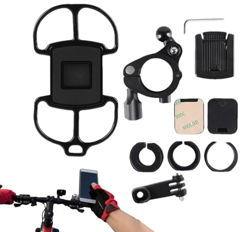 Générique Supporto Del Telefono Della Bicicletta | Clip Universale Regolabile Antiurto | Supporto Del Telefono Della Bicicletta | per Ciclismo Spostamenti Navigazione Videochiamate Registrazione