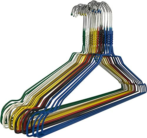 RSR Hangers Drahtbügel Kleiderbügel aus Metall 100 Stück Grün Metallkleiderbügel Set Drahtkleiderbügel Metall Draht Hosenbügel Verzinkt Platzsparend Hochwertige Pulverbeschichtung 40 cm