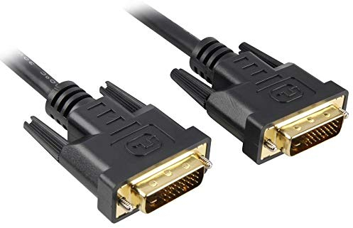 PremiumCord DVI Verbindungskabel - 1m, Dual-Link, DVI-D (24 + 1) Stecker auf Stecker, Digital, Full HD 1080p, max. Auflösung: 2560 x 1600 Pixel 60Hz, Farbe schwarz