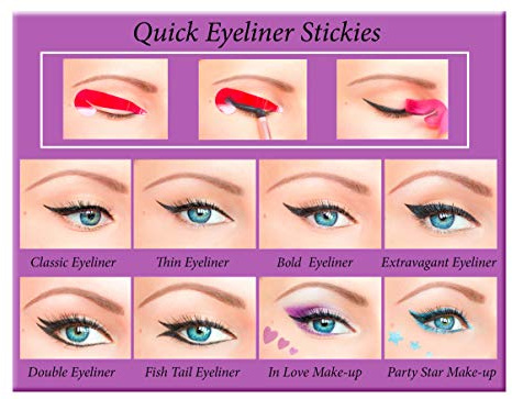 Quick Eyeliner Stickies Make-up COMPLETE SET, 80 Stück DE3, 50 g