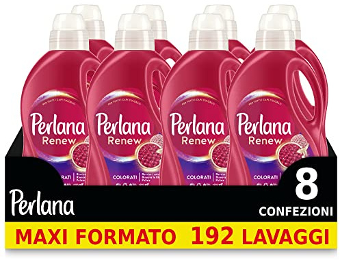 Perlana Renew Colorati, detersivo lavatrice, per tutti i capi colorati, ravviva i colori e rinnova le fibre, confezione singola da 24 lavaggi