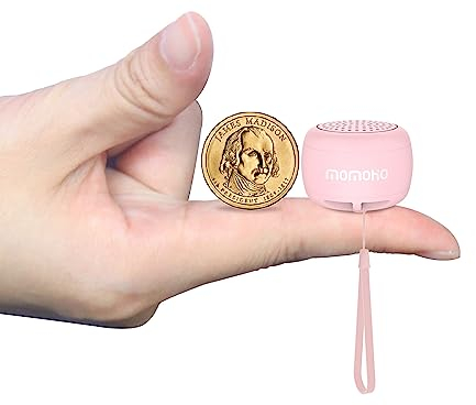 Momoho Cassa Bluetooth Rosa, Mini Altoparlante Portatile Piccola Senza Fili Aggiornato BTS0011 per Interni, Esterni e Viaggi (Rosa)