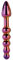 Dream Toys Glamour Glass Ridged Anal Dildo Multicolor 18 cm
