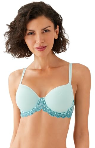 Wacoal Women's Embrace Lace Contour T-Shirt Bra 853191 Eggshell Blue/Brittany Blue 36-D