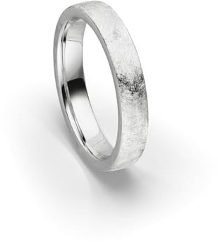 Kolibri Rings 925 Sterling Silber Ring 4mm Partnerring Ehering Freundschaftsring Unisex - Inkl. Gratis Gravur und Etui (Eismatt)