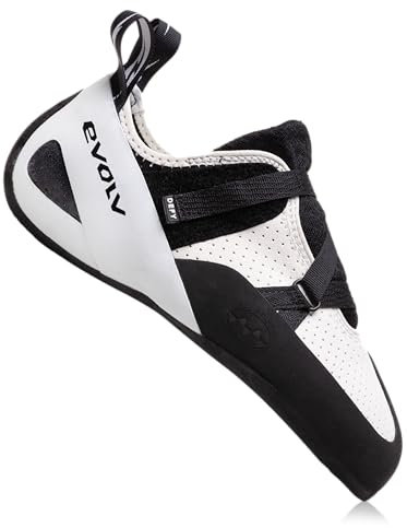 EVOLV Chaussures d'escalade Defy, Gris/noir, 13.5 Women/12.5 Men