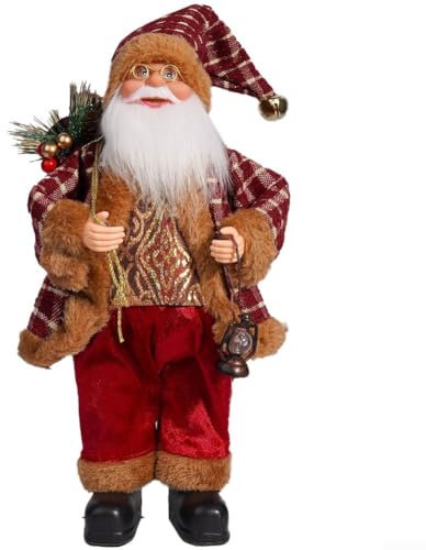 Sitzende Weihnachtsmann-Figur als fröhliche Ergänzung zu Ihrer Urlaubsdekor-Kollektion in dieser Saison und (I)