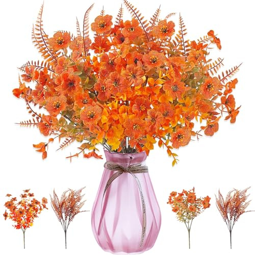 MaibaoteMbt konstgjorda höstblommor, 6 buntar konstgjorda blommor höstdekoration, konstgjord höstbukett, plastblommor höst, växtblommor, höstblommor dekoration, för skördefest