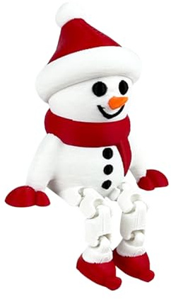 Figura de muñeco de nieve de escritorio | Lindas decoraciones navideñas de invierno impresas en 3D | Estatua de muñeco de nieve para decoración del hogar, para estante de escritorio, alféizar de la