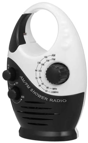 OATIPHO Radio Portátil Am/FM para Ducha y Exteriores Reproductor de Audio Compacto con Volumen Ajustable Batería Duradera y Diseño Resistente al Agua para Uso Baño y Camping