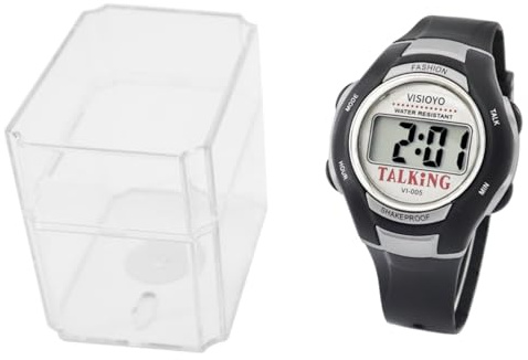 Orologio parlante in spagnolo – per ciechi, bassa visione e anziani, con allarme acustico e annuncio automatico VI-005(TS)