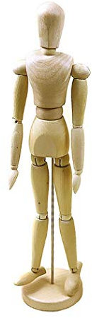 ZoTuoART 11,4 - 40,6 cm große menschliche Figur aus Holz mit Standfuß Skizzenmodell für Heimdekoration und Künstler, dynamisch, 11 cm