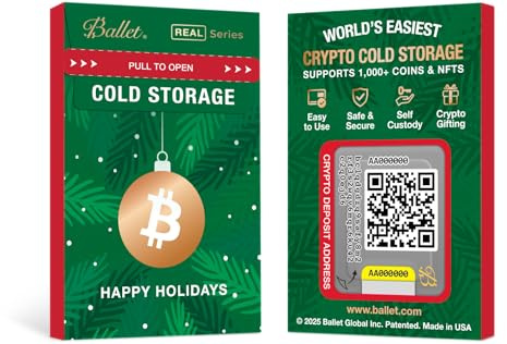 Ballet Ensemble des fêtes 2022 (Lot de 2) – Portefeuille Physique Crypto, Gestion de Vos ressources cryptographiques, NFTS, pièces de Monnaie, Le Portefeuille de Stockage à Froid Le Plus Facile