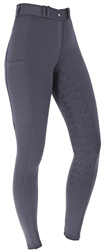 Covalliero Pantaloni da equitazione Classic Star, con tasca per cellulare, taglia 32-46, grafite, 50