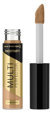 Max Factor Facefinity Multi-Perfector Correttore Liquido Tutto in Uno, Nasconde le Imperfezioni, Luminosità Istantanea, Finitura Naturale, Vegano, Copertura Personalizzabile, 10 Tonalità, 5W, 11ml