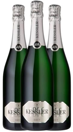 Kessler Sekt Brut 75 cl Espumoso blanco (Caja de 3 Botellas de 75 cl)