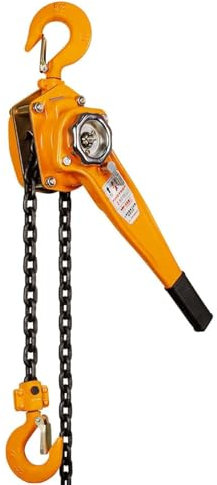 1t Manual Lever Chain Hoist - Ratchet Puller Hoists for Building Warehouse, 1.5m Chain Come Along Manual Hoist - Heavy Duty Chain Hoist
