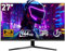 Gawfolk Gaming Monitor 27 Zoll QHD IPS, PC Bildschirm 144Hz 2K (2560×1440P), Computerbildschirm mit FreeSync, 99% sRGB, 178° Weitwinkel, HDMI, DisplayPort, unterstützt VESA 100 * 100MM – Schwarz