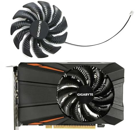 Gigabyte GTX 1050 1050Ti RX 560 550 ITX Graphics Card GPU Fan (87mm) Replacement Fan for Gigabyte Graphics Cards, 3-Pin Graphics Card Cooler, VGA Card Replacement GPU Fan PLD08010S12HH