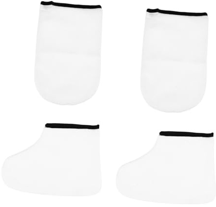 Vaguelly 2 Paires De Moufles De Kérothérapie Épaisses Pour Soins Exfoliants Conservation De Chaleur Application De Crèmes Hydratantes