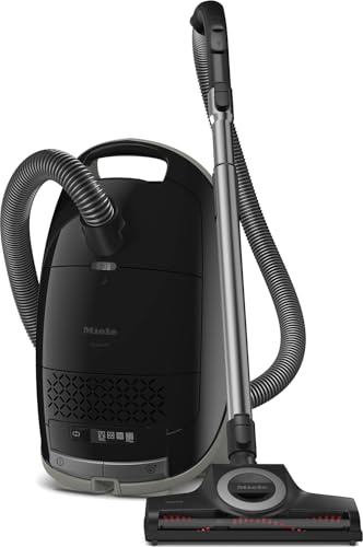NEW Miele Guard M1 Cat & Dog Bagged Canister Vacuum for Pet Owners with Odor-Reducing Active AirClean Filter, TurboTeQ Floorhead, and AllTeQ Universal Floorhead, in Obsidian Black/Space Grey