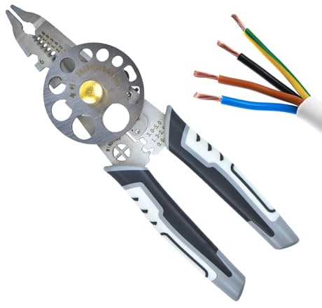 Pelacables Electricista,Herramienta Multifuncional Crimpado Cables,Pinza para Crimpado y Torsión de Cables | Para Trabajos De Mejora Hogar Construcción Mantenimiento Electricista Y Cableado 'Coche