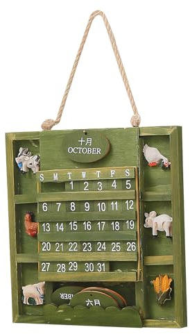 Calendario da parete 2026, in legno, promemoria di compleanno, calendario mensile per casa, camera da letto, soggiorno, cucina, aula, sala riunioni, organizzazione dell'ufficio e decorazione