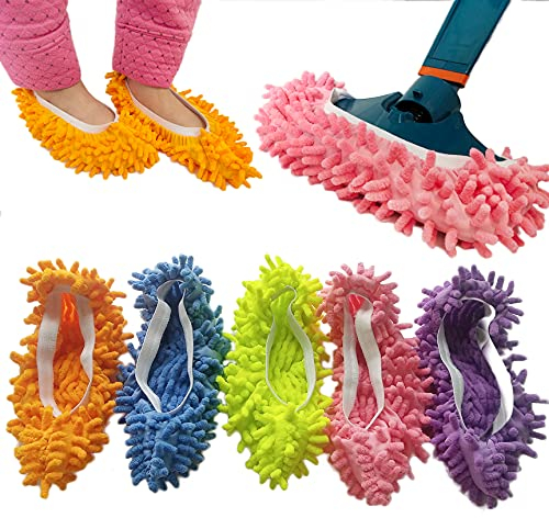 10 paia di pantofole antipolvere per scarpe, lavabili in microfibra, per la pulizia del pavimento, per casa, cucina, ufficio, 10 pezzi