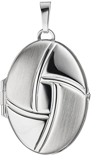 Jobo Damen-Medaillon aus 925 Sterling Silber Oval zum Öffnen für 2 Fotos