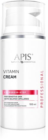Apis COUPEROSE-STOP crema vitaminica – 100 ml – con vitamina C, ginkgo, ceramidi e acido ialuronico – allevia i problemi di couperose nelle pelli sensibili