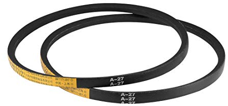 sourcing map 2Stk A27 Keilriemen, A Profil 27 Teilungslänge Gummi Antriebsriemen Zahnriemen Gummiübertragungsriemen Flachriemen Antriebskeilriemen für Auto LKW Fahrzeug Riemenscheiben