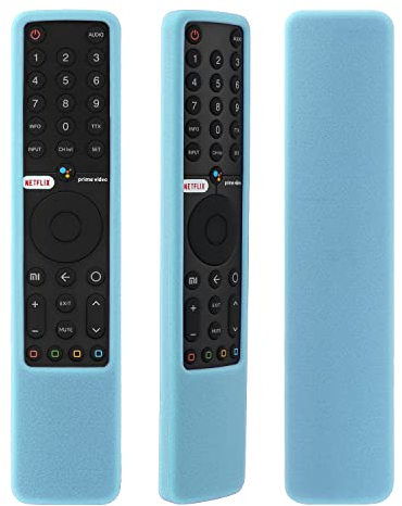 Funda Protectora de Silicona para Xiaomi XMRM-19 Mando a Distancia de Voz, L32M6-6AEU L43M6-6AEU L55M6-6AEU,Funda Mando para Xiaomi, Antideslizante, A Prueba de Golpes, Lavable (Azul Luminoso)