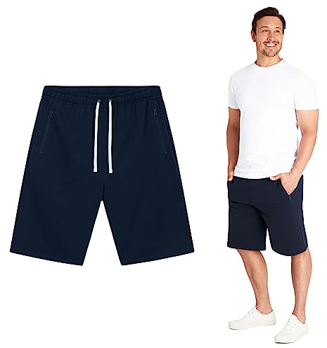 Pantalon Corto Hombre Deporte Verano Pantalones Cortos Hombre de Felpa Francesa Algodón Bermuda Shorts Deporte con Bolsillos Ropa Verano Casual Gimnasio Fitness Tallas M-3XL