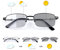 LJIMI Photochromic Progressive Multifocus Lesesonnenbrillen UV400-Schutz Multifokal Trifokal Übergangs-Anti-UV-Brillen für Frauen und Männer Lesebrillen mit Blaulichtschutz für Computer Brillen