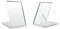 laeeyin Lot de 2 miroirs de voyage, de poche, de voyage, pliable, ultra fin et durable, convient pour les voyages, le bureau, le rasage, le camping et le maquillage (2 pièces 8,5 x 5 cm)