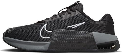 NIKE Women's W Metcon 9 Sneaker, Black White Anthracite Smoke Grey, 5 UK