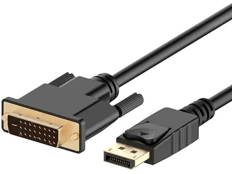 Pipestation DisplayPort to DVI Cable 1.8m - High-Definition 1080p - Display Port to DVI cables - Display Port to DVI.D for PC, Laptop, Monitor, Projector - Gold Plated DisplayPort to DVI.D Adapter