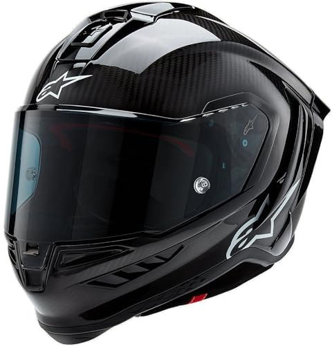 Race Helm Alpinestars Supertech R10 Motorradhelm Integralhelm Carbonhelm, BLACK CARBON, XXL