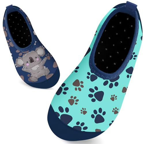Kids Swim Water Shoes for Girls Toddlers Baby Aqua Socks for Kids Quick Dry Pool Beach Barefoot Children(Koala 34/35EU