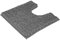Crystals Non-Slip Chenille Toilet & Bath Mat Set, Super Soft & Absorbent, Quick-Dry Plush Bathroom Rugs, Machine-Washable U-Shape & Rectangle Mats, 50x50cm, 45x70cm (1, CHARCOAL TOILET MAT)