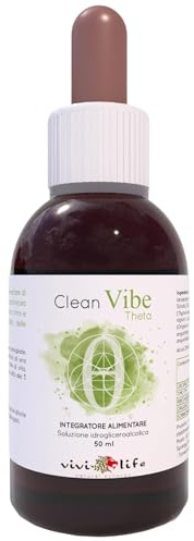 Clean Vibe Theta 50 ml, Integratore Naturale per Rinforzare le Difese Immunitarie con Uncaria, Timo, Origano, Ribes ed Echinacea, Made in Italy