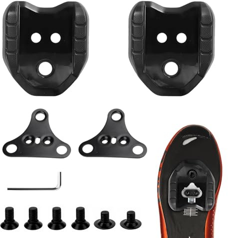 ueslwser 2 Stücke Fahrrad Cleats Adapter, 3 Loch Fahrradschuhe SPD Kompatibel mit Shimano SPD Cleat, SM-SH41 Fahrrad Schuh Cleats, für Rennradpedale, Fahrräder Cleat Pedalen