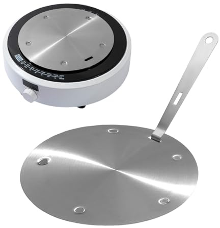 Adaptateur Induction,de Conversion pour s Induction et Casseroles - Poignée Amovible Diffusion Chaleur Maison Débutants