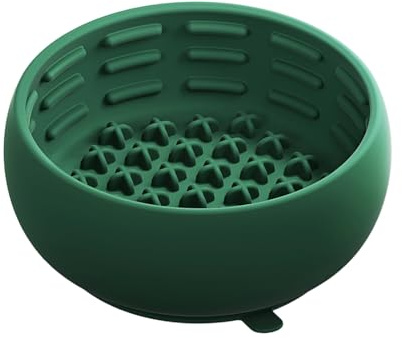 Bol Interactif À Alimentation Lente – Plat pour Animaux De Compagnie À Aspiration en Silicone, Alimentation Anti-avalement | Ensemble D'accessoires pour Bol Repas, Pours Chien, Chat, Chiot, P