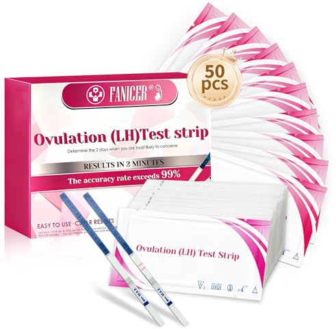 50 Test di ovulazione, Test Di Fertilità Per Donne, Test Di Ovulazione E Fertilità, Massimizza Le Vostre Possibilità di Progettare, Risultati Rapidi E Preci, Sensibilità Ottimale