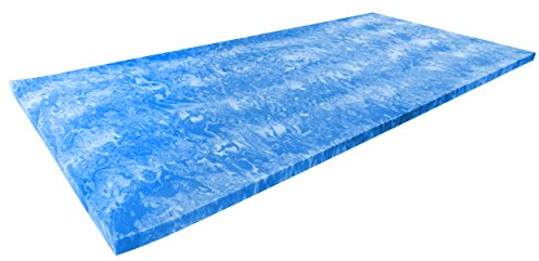 AM Qualitätsmatratzen Gelschaum Topper ohne Bezug 120x200 cm - Made in Germany - Oeko TEX zertifizerte Matratzenauflage 120x200 Schaumstoff - Gelauflage für Matratzen - Memory Foam Topper 120x200cm