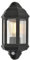LITECRAFT Bangor Wall Light Outdoor Traditional Half Lantern - Black (with PIR Motion Sensor)