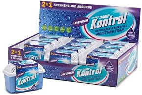 12 x Kontrol Mini Moisture Trap - Freshens Air and Absorbs Damp lavender Scent